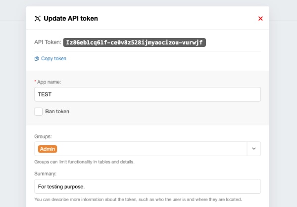 Tables API integration